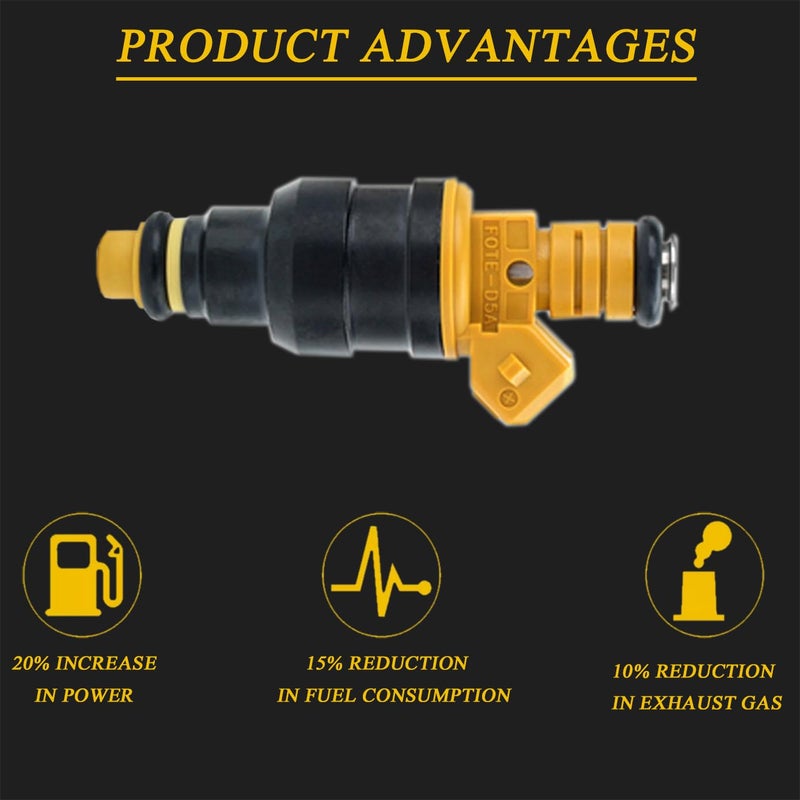 IXGKHC 8 قطع من حقن الوقود متوافقة مع فورد، لينكولن، ميركوري E150-E350، F150-F350، موستانج 4.6L 5.0L 5.4L 5.8L V8 متوافقة مع GM TPI 22lb/hr 5.0L 5.7L كورفيت كامارو، 0280150943 0280150939 0280150909 - Image 5